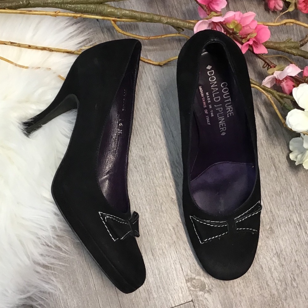 Donald J Pliner Couture Dame Suede Bow Heels
